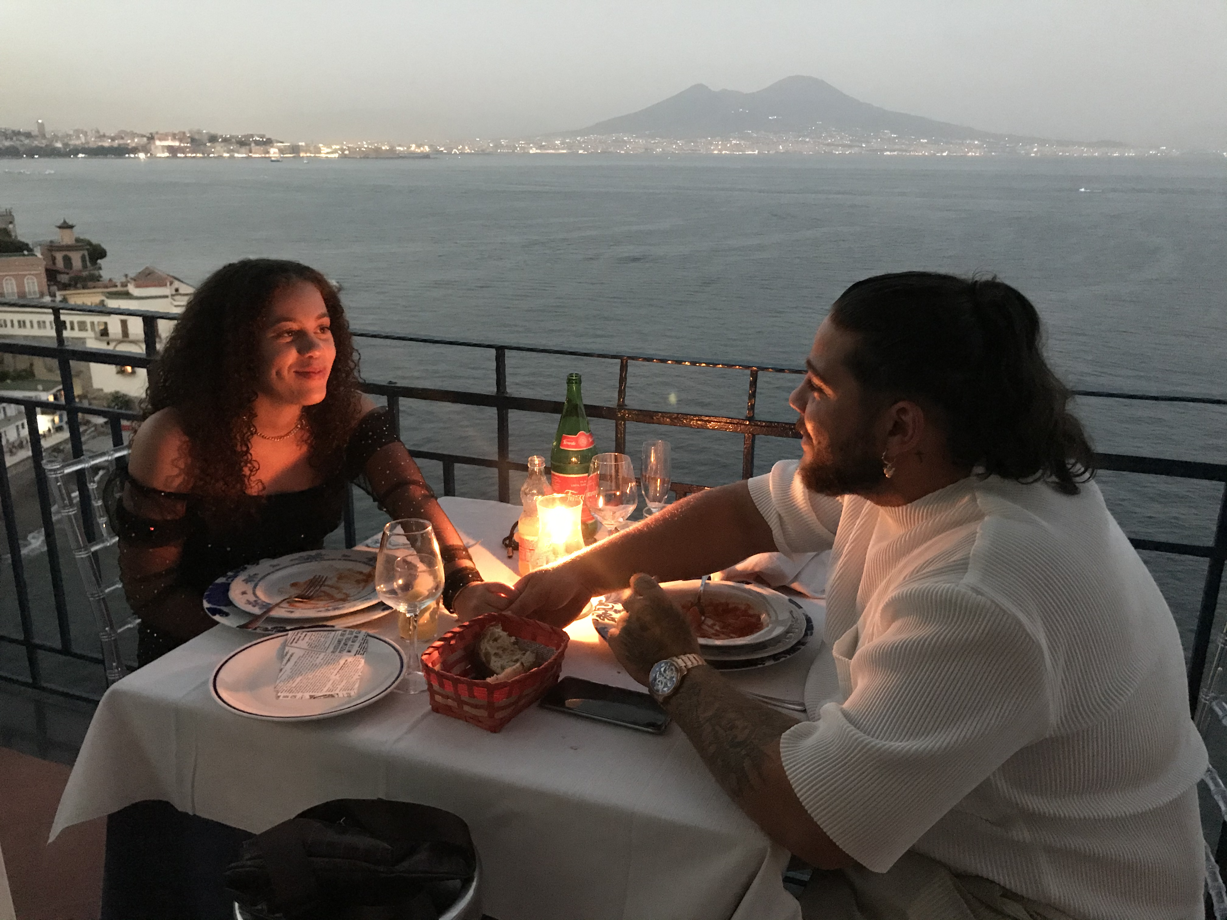 Davide and CheVelle dining